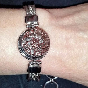 Vintage Czech Glass Button Bracelet